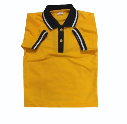 Mustard Yellow School Polo T-Shirt Image