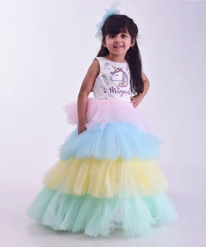 Unicorn theme Party Gown Image