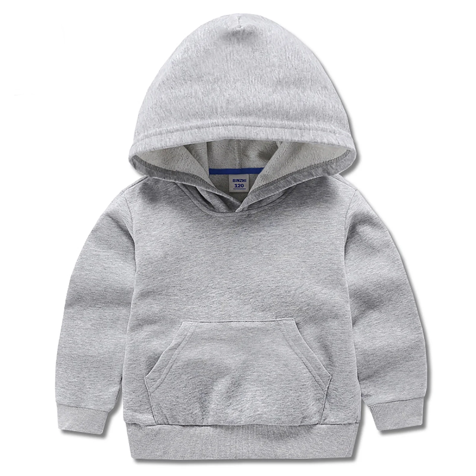 Basic Heather Grey Kids' Hoodie Image