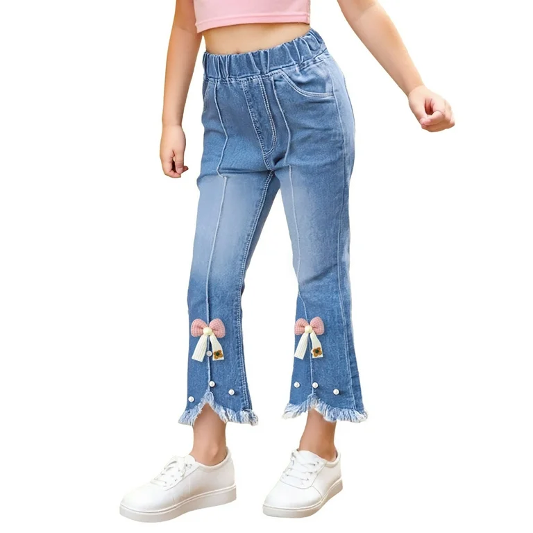 Embellished Cropped Flare Jeans Image